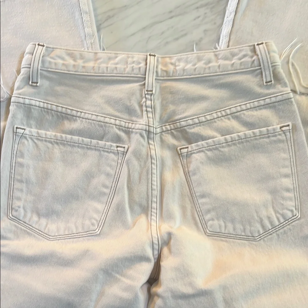 J Brand JOAN Cuffed Cream Ankle Cropped Jeans - Picture 9 of 10